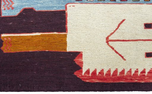 Central medallion detail of New Kilim Dastan rug from Turkey