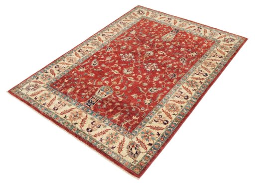 Close-up detail of New Farahan rug from Pakistan showing Wool weave