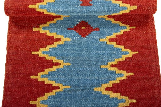 Full view of New Modern Design rug from Turkey, 176 × 52 cm in Multi Color tones