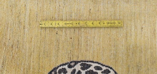 Full view of New Farahan rug from Pakistan, 186 × 111 cm in Yellow tones