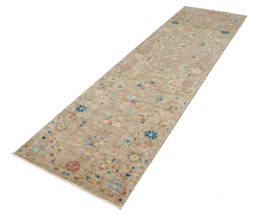 Close-up detail of New Farahan rug from Pakistan showing Wool weave