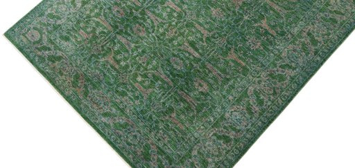 Backside of handmade New Farahan rug showing knot structure and weave density