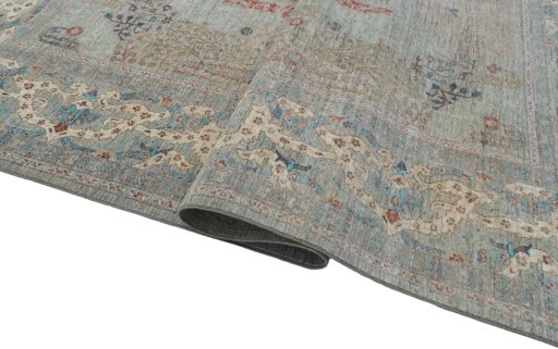 Close-up detail of New Haj-jalili rug from Pakistan showing Wool weave