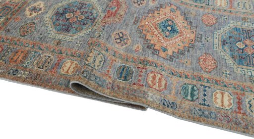 Close-up detail of New Kazak rug from Pakistan showing Wool weave