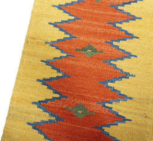 Surface texture of New Modern Design rug with natural Wool and intricate pattern