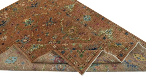 Central medallion detail of New Farahan rug from Pakistan