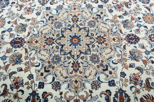 Central medallion detail of 2000s Kashmar rug from Iran / Persia
