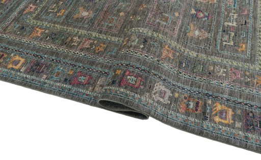 Close-up detail of New Samarkand rug from Pakistan showing Wool weave