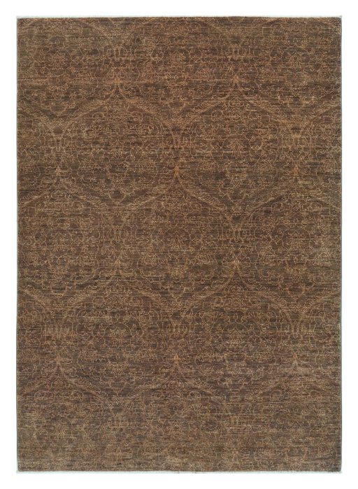 Full view of New Farahan rug from Pakistan, 208 × 146 cm in Brown tones
