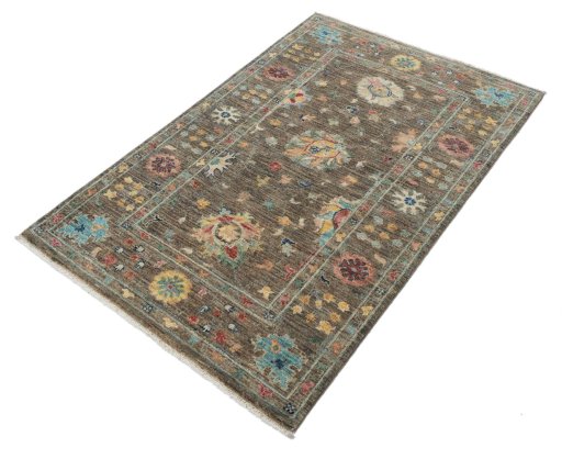 Close-up detail of New Farahan rug from Pakistan showing Wool weave