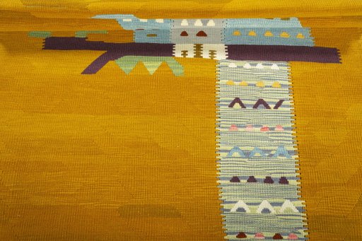 Full view of New Kilim Dastan rug from Turkey, 195 × 126 cm in Multi Color tones
