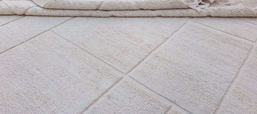 Close-up detail of New Morocco rug from Pakistan showing Wool weave