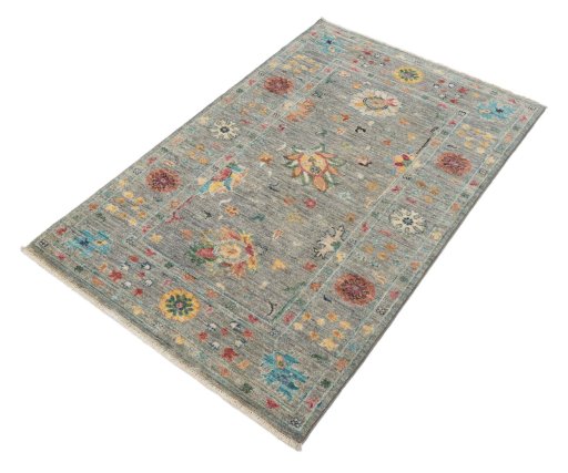 Close-up detail of New Farahan rug from Pakistan showing Wool weave