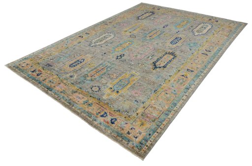 Close-up detail of New Farahan rug from Pakistan showing Wool weave