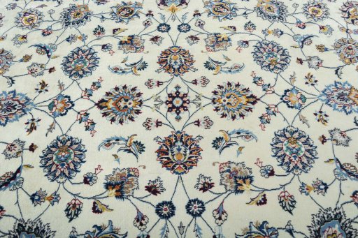 Central medallion detail of 2000s Mashad rug from Iran / Persia