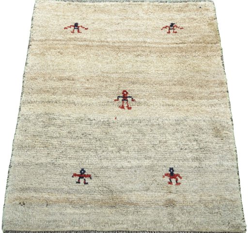 Surface texture of New Persian Gabbeh rug with natural Wool and intricate pattern