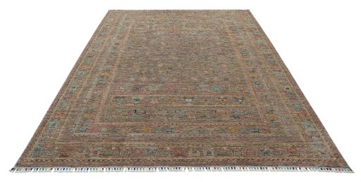 Surface texture of New Samarkand rug with natural Wool and intricate pattern