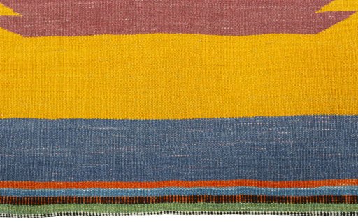 Central medallion detail of New Kilim Sofre rug from Turkey