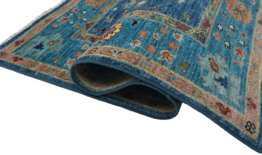 Close-up detail of New Farahan rug from Pakistan showing Wool weave
