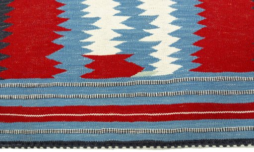 Central medallion detail of New Kilim Sofre rug from Turkey