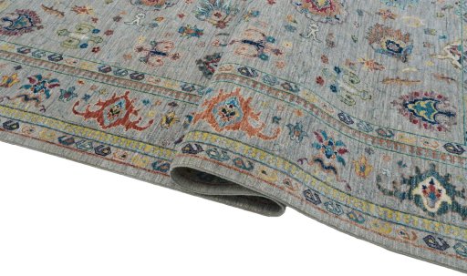 Close-up detail of New Farahan rug from Pakistan showing Wool weave