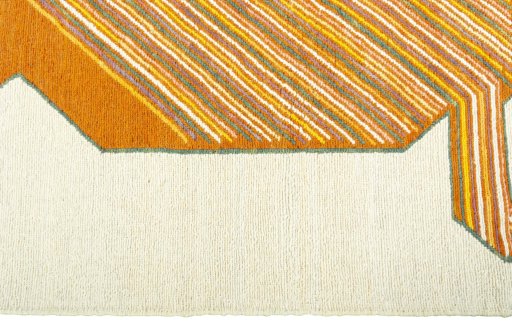 Close-up detail of New Kilim Dastan rug from Turkey showing Wool weave