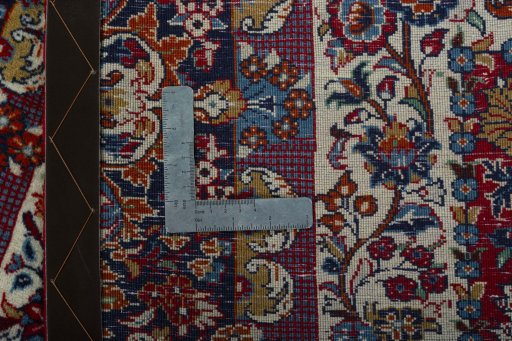 Surface texture of 2000s Jozan rug with natural Wool and intricate pattern