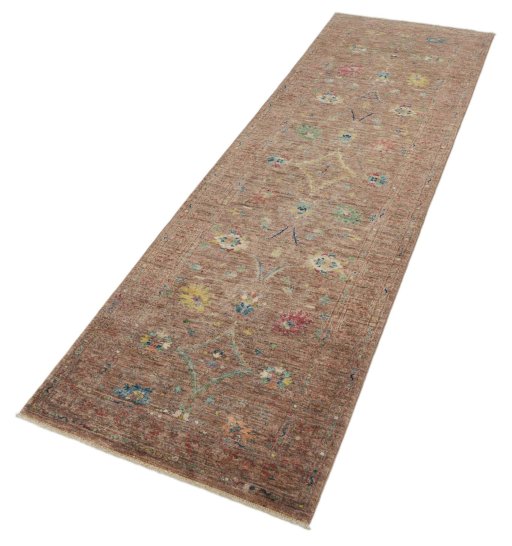 Close-up detail of New Farahan rug from Pakistan showing Wool weave