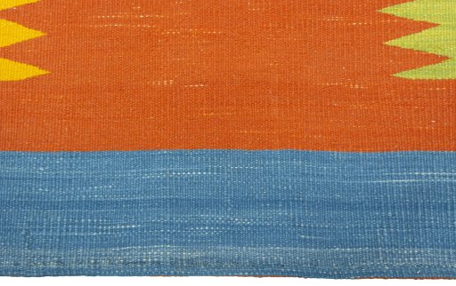 Central medallion detail of New Kilim Sofre rug from Turkey