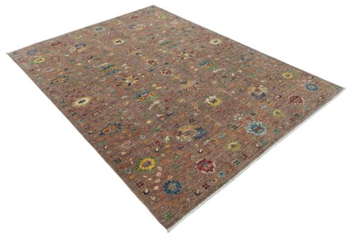 Corner detail of New Farahan rug showing border pattern and Wool pile