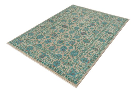 Close-up detail of New Farahan rug from Pakistan showing Wool weave