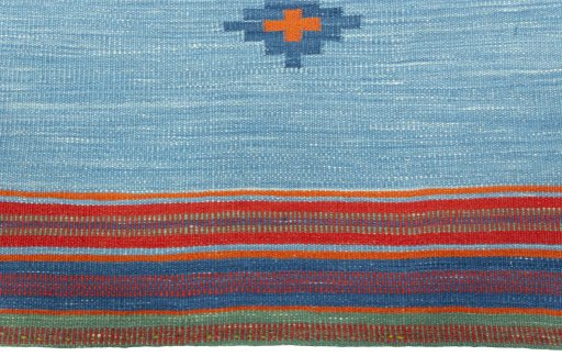 Central medallion detail of New Kilim Sofre rug from Turkey