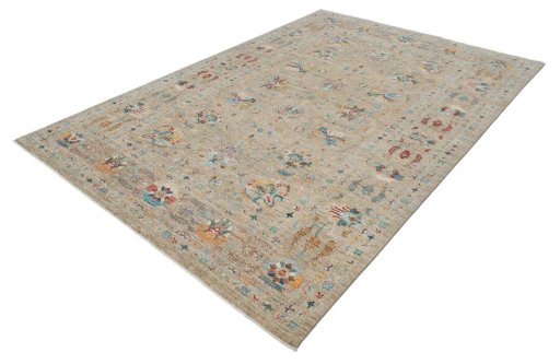 Close-up detail of New Farahan rug from Pakistan showing Wool weave