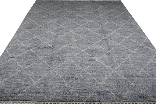 Close-up detail of New Morocco rug from Pakistan showing Wool weave