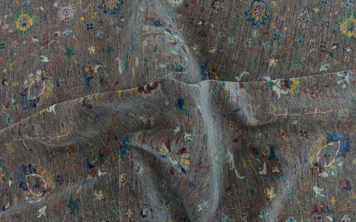 Full view of New Farahan rug from Pakistan, 227 × 168 cm in Yellow tones