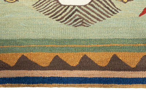 Central medallion detail of New Kilim Dastan rug from Turkey