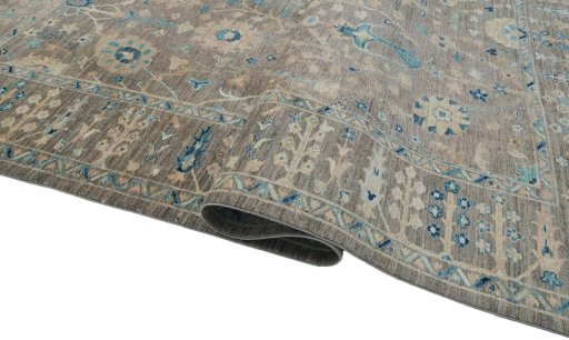 Close-up detail of New Farahan rug from Pakistan showing Wool weave