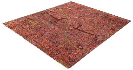 Close-up detail of New Farahan rug from Pakistan showing Wool weave