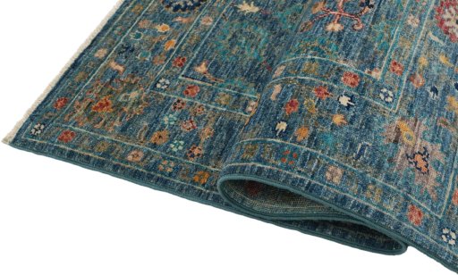 Close-up detail of New Farahan rug from Pakistan showing Wool weave