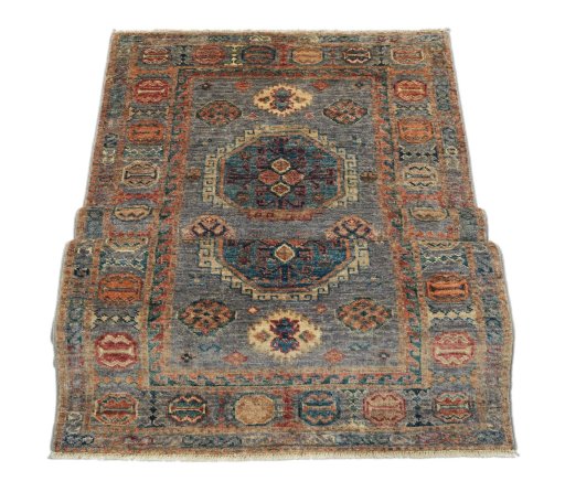 Central medallion detail of New Kazak rug from Pakistan