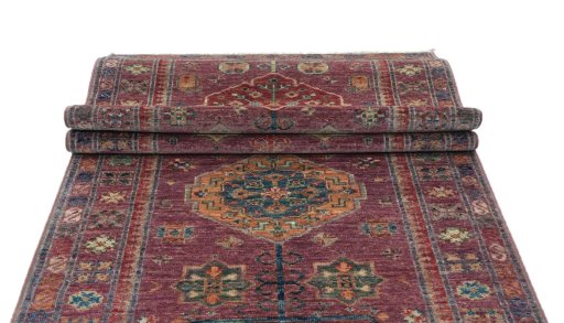 Central medallion detail of New Kazak rug from Pakistan