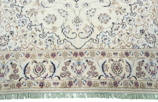 Full view of 2000s Nain rug from Iran / Persia, 300 × 200 cm in Beige tones