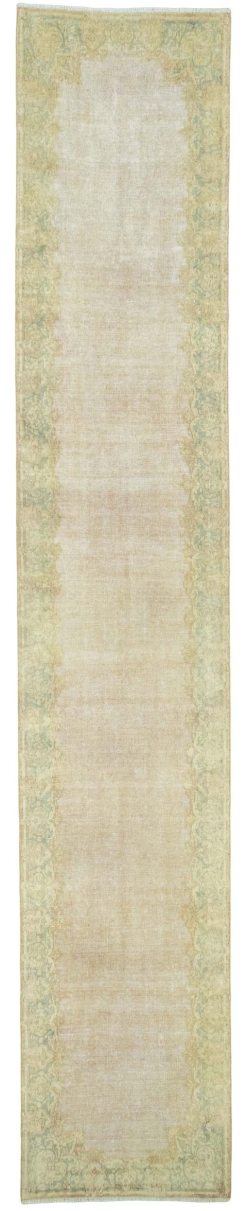 Full view of 1950s Vintage rug from Pakistan, 508 × 91 cm in Red tones