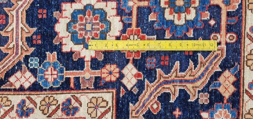 Close-up detail of New Farahan rug from Pakistan showing Wool weave