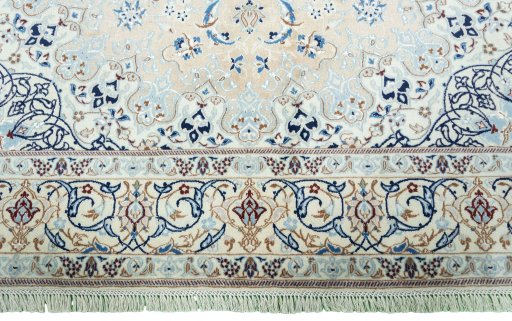 Full view of 2000s Nain rug from Iran / Persia, 312 × 198 cm in Red tones