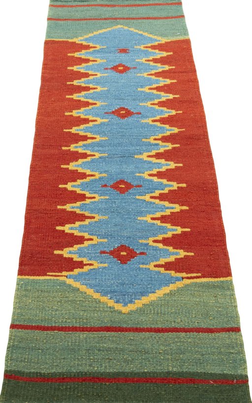 Close-up detail of New Modern Design rug from Turkey showing Wool weave
