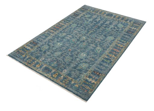 Close-up detail of New Farahan rug from Pakistan showing Wool weave