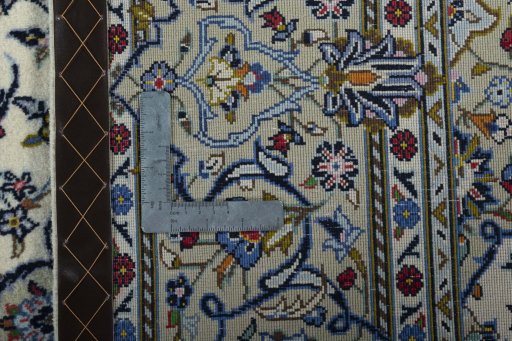 Central medallion detail of 2000s Kashan rug from Iran / Persia