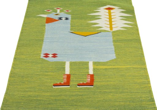 Close-up detail of New Kilim Dastan rug from Turkey showing Wool weave