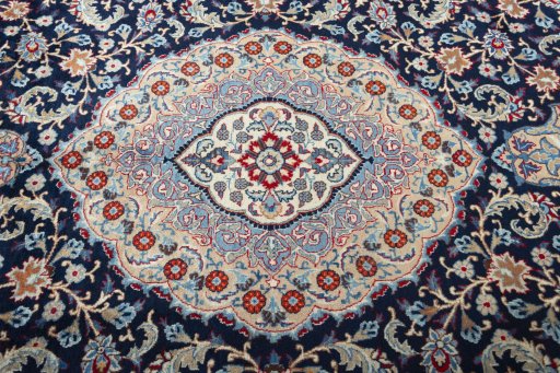 Central medallion detail of 1970s Kashmar rug from Iran / Persia